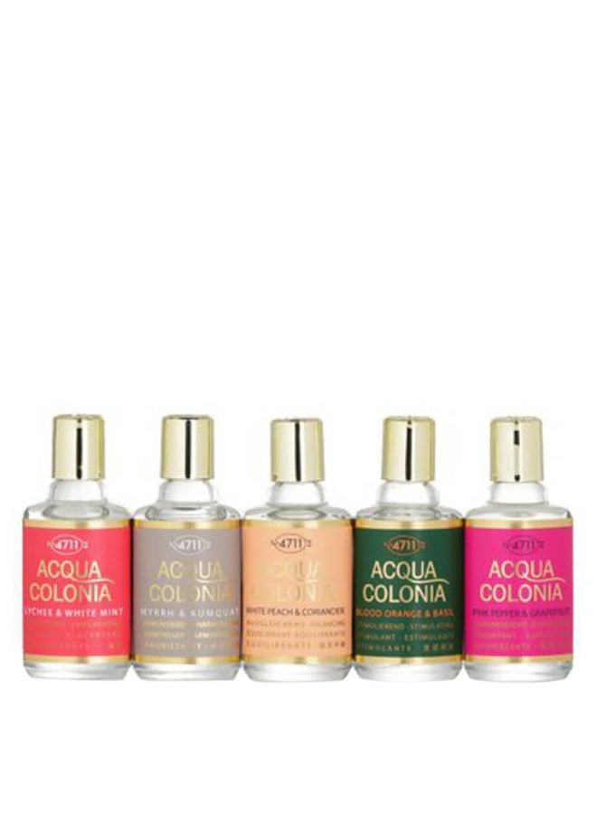 4711 NO. 4711 ACQUA COLONIA (U) MINI SET 5 X 8ML EDC (PINK PEPPER + BLOOD ORANGE + WHITE PEACH + MYRRH + LYCHEE) - Image 2